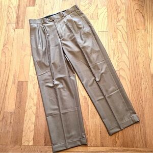 Perry Ellis America Dark Khaki Cuffed Dress Pants Size 34x29 NWOT